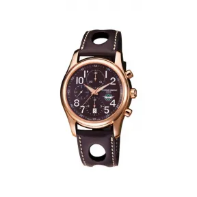 康斯登/Frederique Constant 古典赛车自动计时码表 43MM 不锈钢镀玫瑰金色 自动机械机芯 FC-392CH6B4