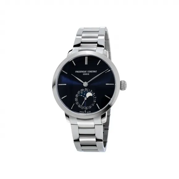 康斯登/Frederique Constant 自家机芯超薄月相腕表 38.8MM 不锈钢 自动机械机芯 FC-703N3S6B