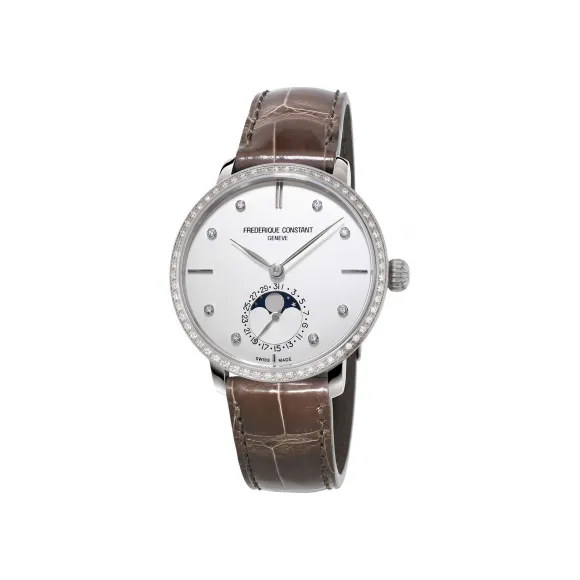 康斯登/Frederique Constant 自家机芯超薄月相腕表 38.8MM 不锈钢 自动机械机芯 FC-703SD3SD6