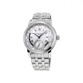 康斯登/Frederique Constant 自家机芯世界时区腕表 42MM 不锈钢 自动机械机芯 FC-718MC4H6B