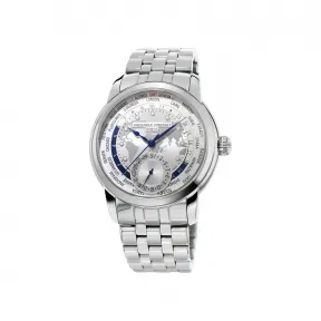康斯登/Frederique Constant 自家机芯世界时区腕表 42MM 不锈钢 自动机械机芯 FC-718WM4H6B