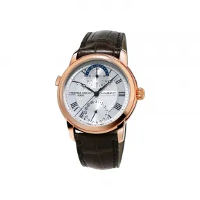康斯登/Frederique Constant 自家机芯智能腕表 42MM 不锈钢镀玫瑰金色 自动机械机芯 FC-750MC4H4