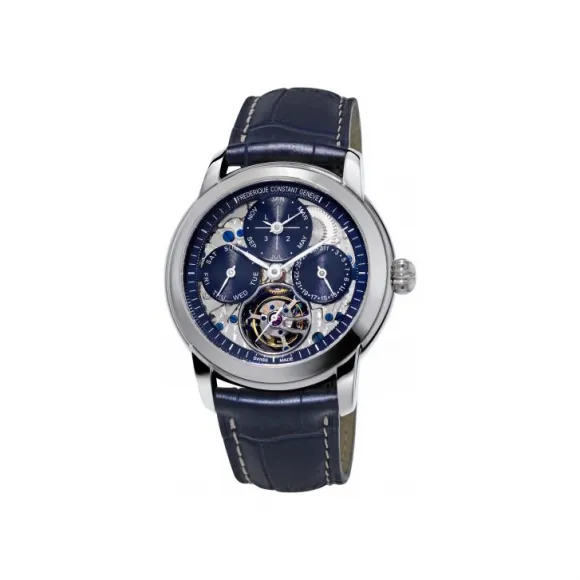 康斯登/Frederique Constant 自家机芯经典陀飞轮万年历腕表 42MM 不锈钢 自动机械机芯 FC-975N4H6