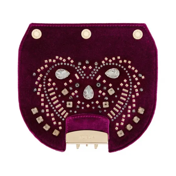 芙拉/Furla 包盖 942515 绒布 深红色 942515