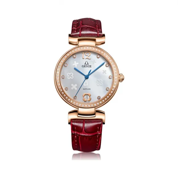 爵尼/Genie 蝶恋花系列 316L精钢 33.5mm 石英机芯 男表 GNQ-T1840L-QDRF