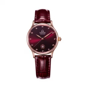 爵尼/Genie 雅莉丝系列 316L精钢 32mm 石英机芯 女表 GNQ-T2031L-RR