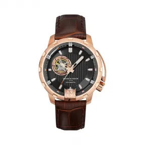 乔治菲登GF1919手表 摆渡人系列进口镂空自动机械防水皮带45mm男表 GFAQ024