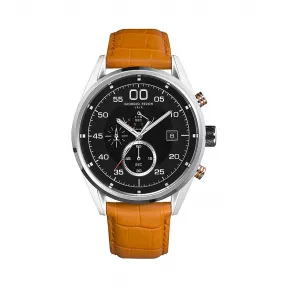 乔治菲登GF1919手表 听风者系列石英日历计时防水进口皮带男士腕表 黄色皮带GFBL001