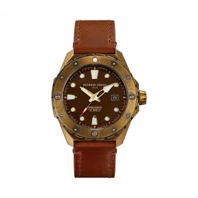 乔治菲登GF1919手表男 逐鲸人系列自动机械水鬼潜水腕表 棕带棕盘GFCJ005