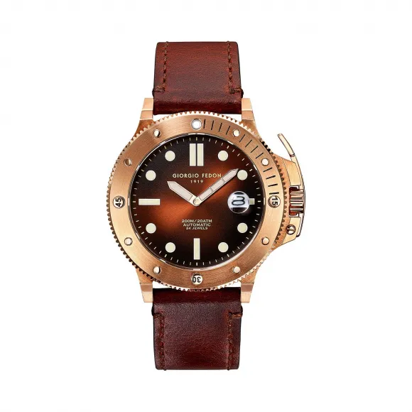 乔治菲登GF2005 AQUAMARINE系列 玫瑰金电镀不锈钢 24石机械机芯 GFCL006