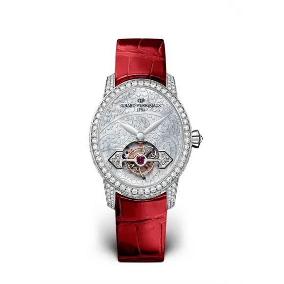 芝柏/Girard-Perregaux  Bridges 金桥系列 37,30 x 32,30 毫米 白金 手动上链机械机芯 男表 99490D53P706-CK6A