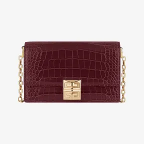 纪梵希/Givenchy 女士 小号 4G 链条鳄鱼皮包 3617010198008