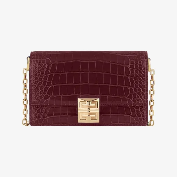 纪梵希/Givenchy 女士 小号 4G 链条鳄鱼皮包 3617010198008