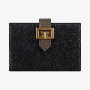 纪梵希/Givenchy 女士 双色GV3粒面皮革卡包 BB601HB056-002