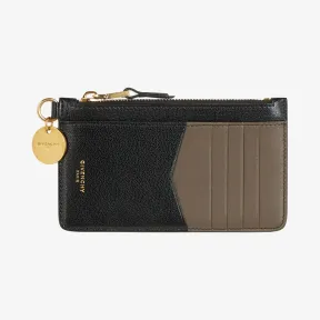 纪梵希/Givenchy 女士 双色皮革GV3拉链卡包 BB604TB056-002