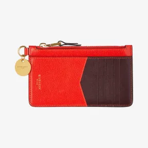 纪梵希/Givenchy 女士 双色皮革拉链卡包 BB604TB056-941