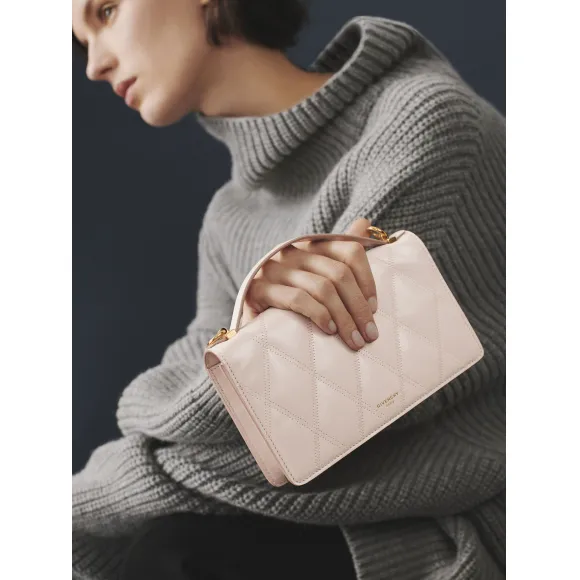 纪梵希/Givenchy 女士 菱形绗缝皮革迷你手袋 BB607KB08Z-680