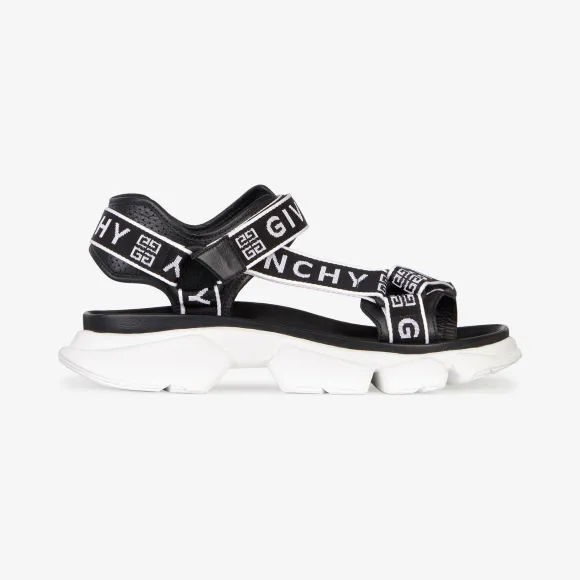 纪梵希/Givenchy 男士 4G LOGO织带JAW皮革凉鞋 BH300NH0HH-004