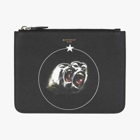 纪梵希/Givenchy 男士 大号Monkey Brothers图案印花手包 BK06072378-960