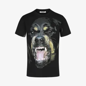 纪梵希/Givenchy 男士 Rottweiler印花T恤 BM705K3Y1P-001