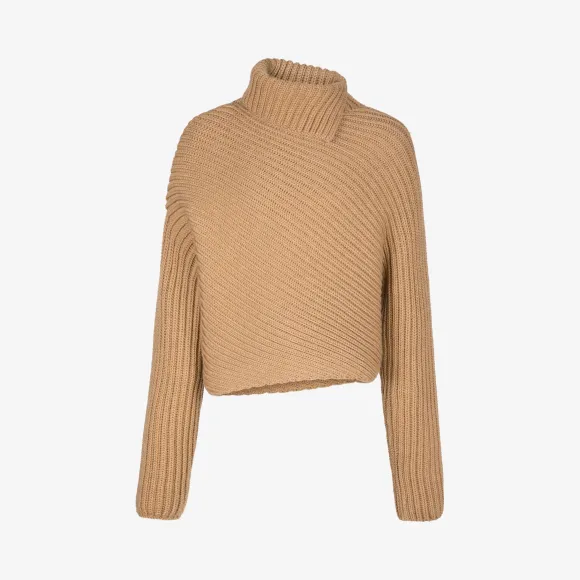 纪梵希/Givenchy 男士 不对称高翻领美利奴羊毛针织衫 BM90AN409E-280