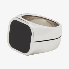 纪梵希/Givenchy 男士  黄铜和黑曜石图章戒指 BN3019N02M-993