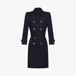 纪梵希/Givenchy 女士 4G金色纽扣修身风衣 BW001C10H5-410