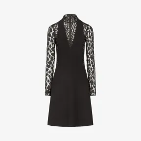 纪梵希/Givenchy 羊毛绉布短款鸡尾酒裙 BW209110EG-001