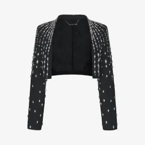 纪梵希/Givenchy 女士 水晶刺绣羊毛夹克 BW30AQ10EG-001