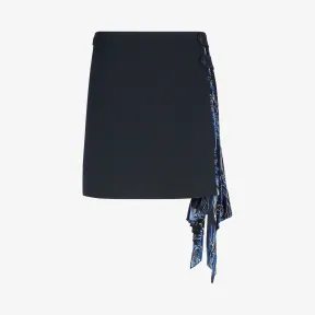 纪梵希/Givenchy 女士 波纹印花迷你百褶喇叭裙 BW402A125B-012