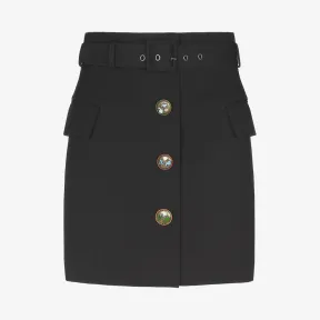 纪梵希/Givenchy 女士 纹章纽扣短裙 BW40BP12CL-001