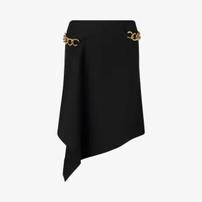 纪梵希/Givenchy 垂褶粒纹饰链迷你裙 BW40GJ-11BN-001