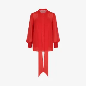 纪梵希/Givenchy 女士 领巾领真丝上衣 BW60GR10R4-629