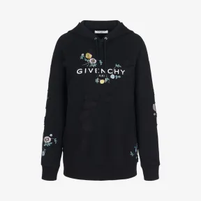 纪梵希/Givenchy 女士 破洞刺绣连帽衫 BW900C3Z2P-001