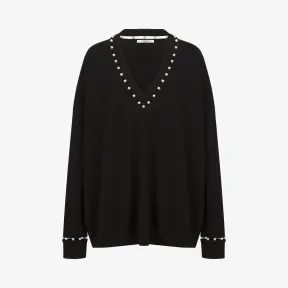 纪梵希/Givenchy 珍珠V领套衫 BW900Q4Z0V-001