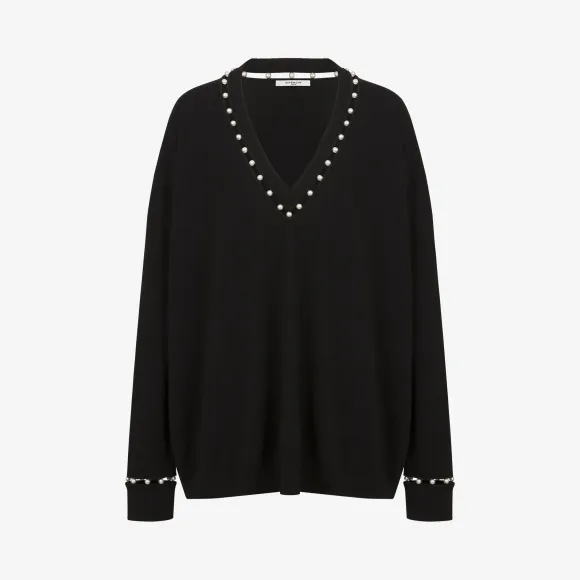 纪梵希/Givenchy 珍珠V领套衫 BW900Q4Z0V-001