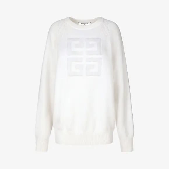 纪梵希/Givenchy 女士 4G LOGO徽章羊绒针织衫 BW903Q4Z31-130