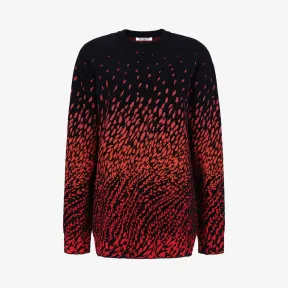 纪梵希/Givenchy 女士 羽毛图案羊毛针织衫 BW907R4Z5L-009