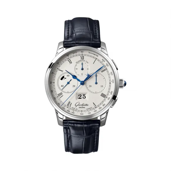 格拉苏蒂/Glashutte Original Senator 参议员系列 铂金 自动机械机芯 男表 1-37-01-02-03-50