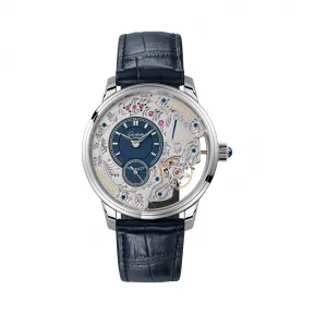 格拉苏蒂/Glashutte Original Pano 偏心系列 缎面抛光铂金表壳 手动机械机芯 男表 1-66-08-01-03-30