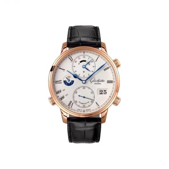 格拉苏蒂/Glashutte Original Senator 参议员系列 18K 红金 自动机械机芯 男表 1-89-02-01-05-30