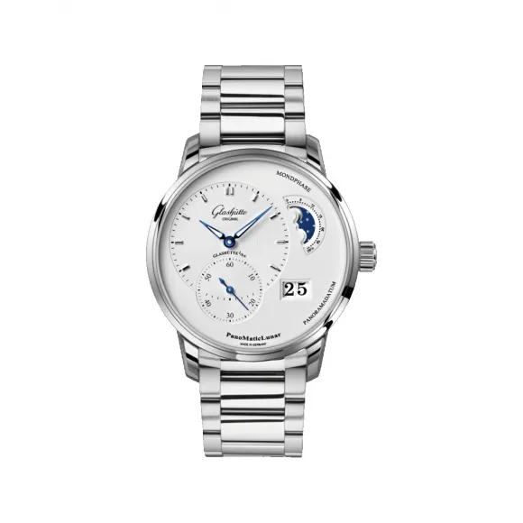 格拉苏蒂/Glashutte Original pano-偏心系列 精钢 40.00 毫米 自动机械机芯 男表 1-90-02-42-32-71