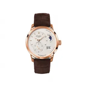 格拉苏蒂/Glashutte Original Pano 偏心系列 18K 红金 自动机械机芯 男表 1-90-02-45-35-04