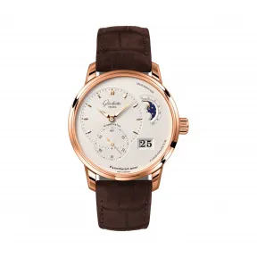 格拉苏蒂/Glashutte Original 艺术与工艺系列 18K红金 自动机械机芯 男表 1-90-02-45-35-51