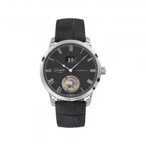 格拉苏蒂/Glashutte Original Senator 参议员系列 18K白色金表 自动机械机芯 男表 1-94-03-04-04-04