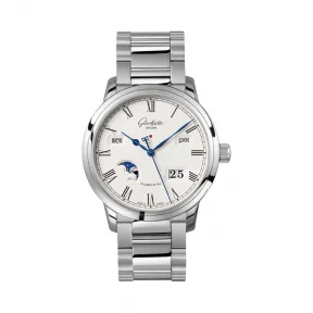 格拉苏蒂/Glashutte Original Senator 参议员系列 精钢 自动机械机芯 男表 100-02-22-12-14