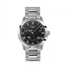 格拉苏蒂/Glashutte Original Senator 参议员系列 精钢 自动机械机芯 男表 100-02-25-12-14