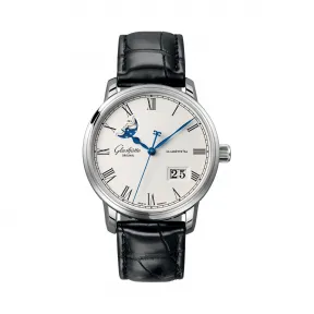 格拉苏蒂/Glashutte Original Senator 参议员系列 精钢 自动机械机芯 男表 100-04-32-12-04