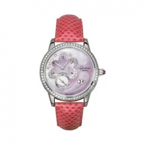 格拉苏蒂/Glashutte Original Ladies 女士系列 18K白金镶钻 自动机械机芯 女表 90-01-52-52-04