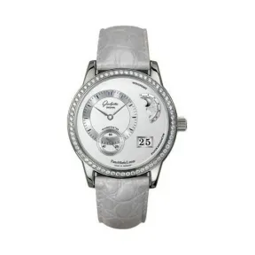 格拉苏蒂/Glashutte Original Pano 偏心系列 18K白金镶钻 自动机械机芯 男表 90-02-02-04-10